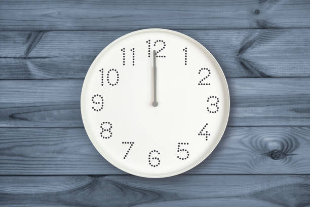 istock Twelve o'clock. Time management or business concept. Noon. 1895740015