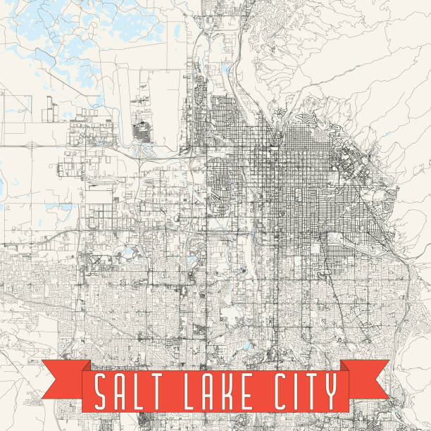 Salt Lake City Utah Usa Vector Map Stock Download Image Salt Lake City Utah Usa Vector Map 