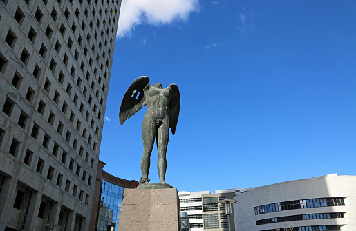 Sculpture by Igir Mitoraj in La Defense, Paris. Picture made on 26 Feb 2023