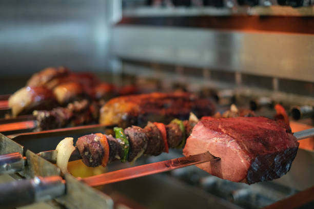 istock Cooking Meats Skewer on Roasted Grill 1895813082