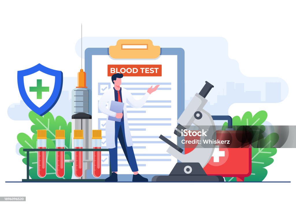 Medical Testing Poster Medical Test Concept Flat Illustration Vector Template Laboratory ...