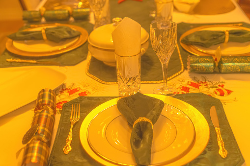 The table is set, and ready for the holiday celebration.