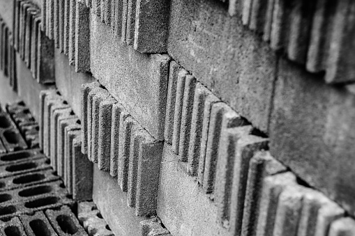 concrete brick black and white