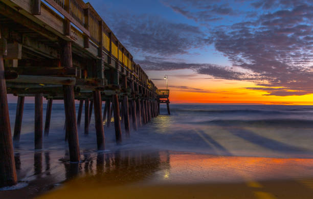 istock Beautiful sunrise at Sandbridge in Virginia Beach 1896181600