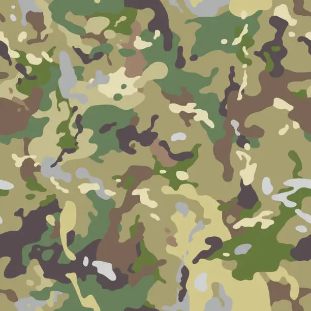 Vector illustration of camouflage seamless pattern