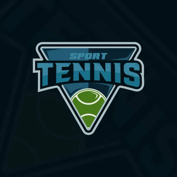 Vector illustration of ball of tennis logo emblem vector illustration template icon graphic design. sport sign or symbol for club or tournament with badge