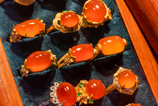 An exquisite old vintage brooch, elegantly showcased against a soft beige backdrop, serves as a captivating accent piece of retro jewelry designed for women. This promotional photo captures the timeless allure of our online jewelry store's unique collection.