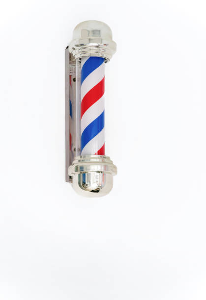 Barbershop Pole isolated on white background