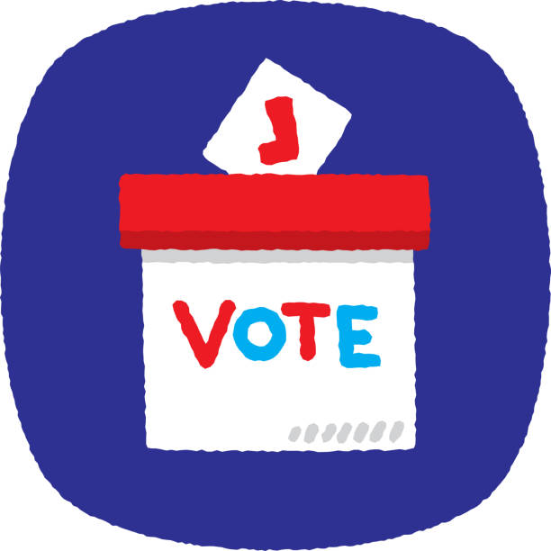 ilustraciones, imágenes clip art, dibujos animados e iconos de stock de vota doodle 4 - voting doodle republican party democratic party