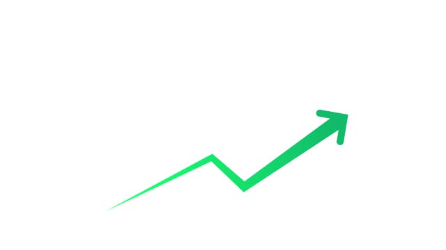 Business line arrow animation on background