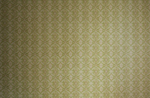 istock Old wallpaper on the wall. Old wallpaper for texture or background. 1896771129