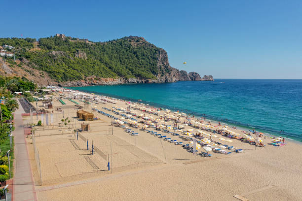 Cleopatra Beach and Alanya Castle, Alanya Turkey.
