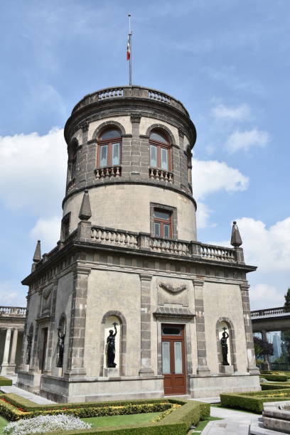 istock Central Tower in Chapultepec Castle Garden, Portrait 1896823292