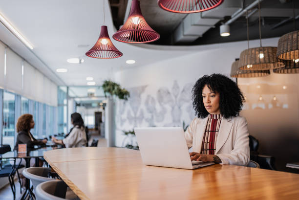 istock Businesswoman using laptop working at office 1896907992