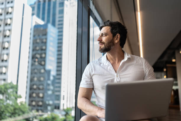 istock Businessman contemplating on the office 1896988390