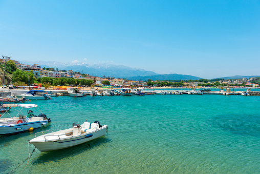 Marina at Rethymnon Town in Crete, Greece