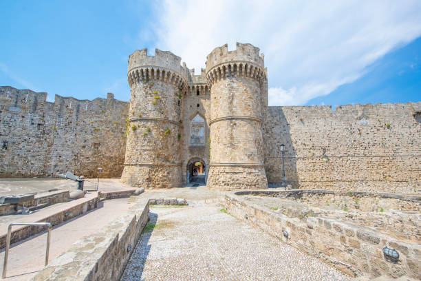 Marine Gate (Sea Gate), Rhodes old town, Rhodes island.