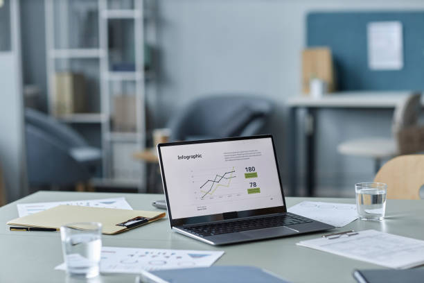 istock Part of Office Workspace with Laptop 1897107863