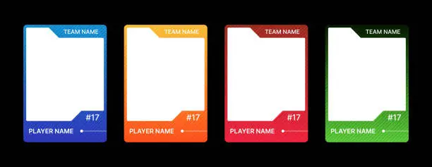 Vector illustration of Game sports card template.