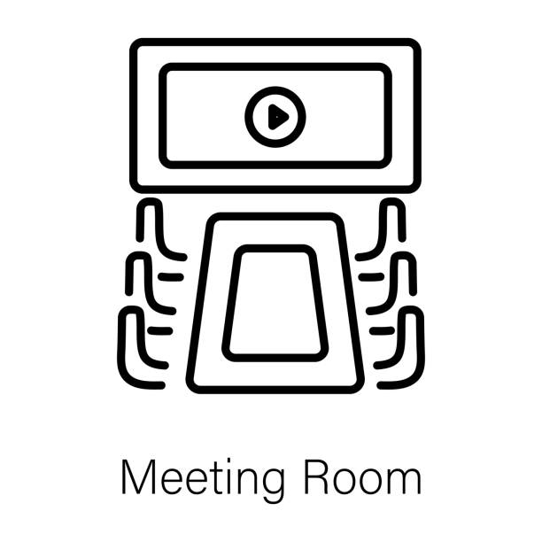 Meeting Room Revamp your virtual meetings with our animated webinar icons Whether it's a panel discussion, participative Q&A sessions, or immersive seminars filled with valuable insights, these designs add extra spark to your online gatherings. conference table stock illustrations