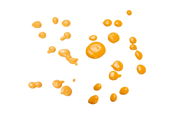 istock Whipped delicious sauce splashes isolated on a white background. 1897223642