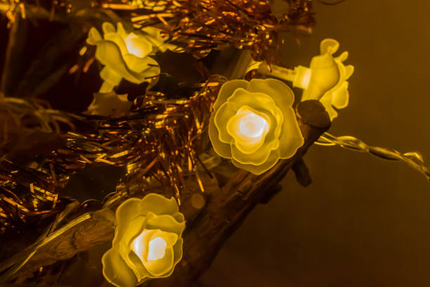 istock Christmas Flower Decoration in Yellow Light 1897262527
