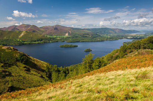 Walla Crag is a viewpoint just south of Keswick overlooking Derwent Water in the Lake District of Cumbria, England.
