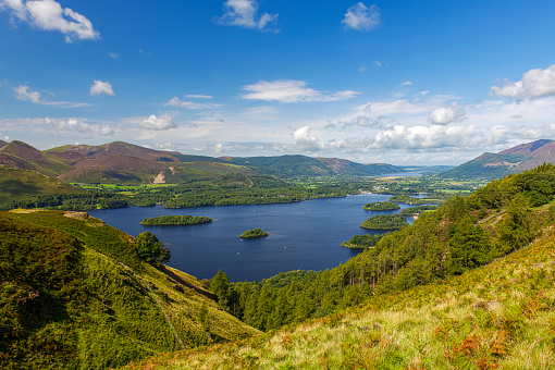 Walla Crag is a viewpoint just south of Keswick overlooking Derwent Water in the Lake District of Cumbria, England.