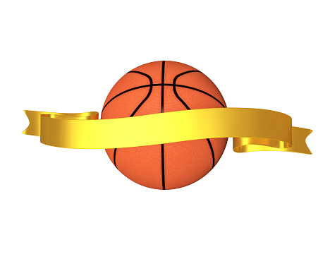 Basketball ball isolated on white background 3d render
