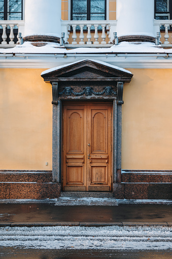 Admiralty old door in St. Petersburg