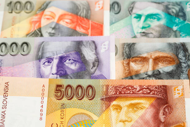 istock Slovak koruna a business background 1897349221