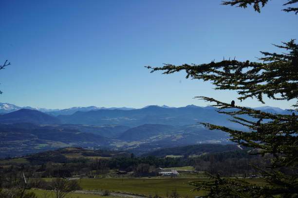 Typical Champsaur Mountain Landscape in a sunny autumn day