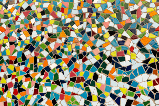 istock Multicolored mosaic tiles on a wall 1897390089