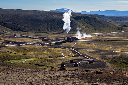 Krafla geothermal power plant in Iceland