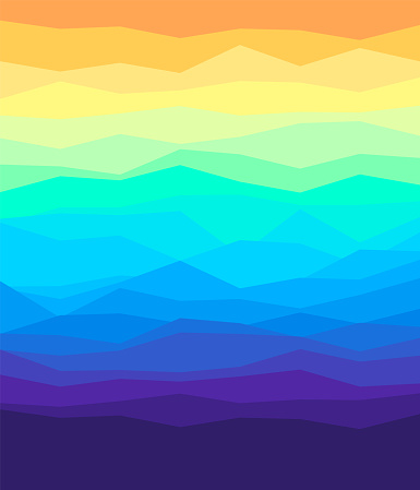 Banner background. colorful, purple, blue and yellow gradations, lines, stacked arrows.Shining triangular background. Creative geometric illustration in Origami style with gradient.