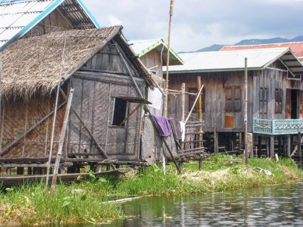 istock Living in a house on stilts in Myanmar 1897763666