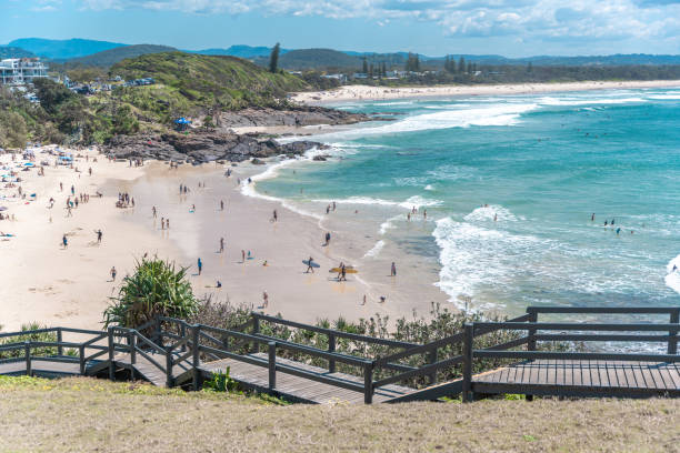 cabarita beach - cabarita beach imagens e fotografias de stock