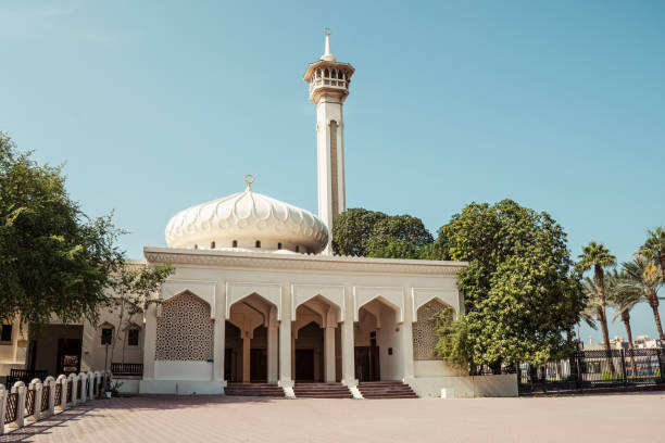 istock mosque in area Bastakiya old town with arabic architecture in Dubai, UAE 1898201475