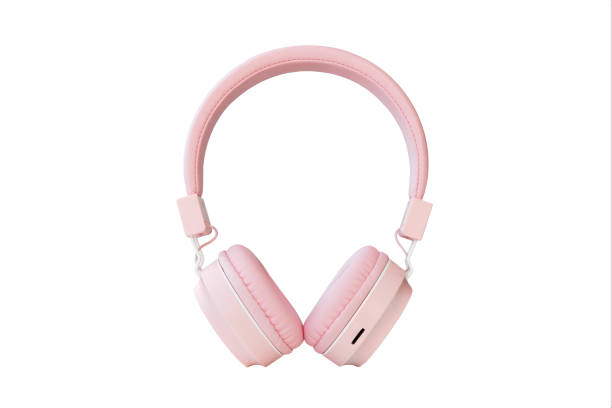 istock pink headphones isolated on white background 1898218238