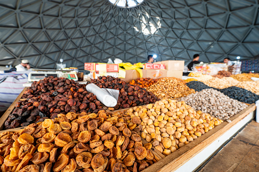 Tashkent, Uzbekistan The shots of the inside scenes of the market.