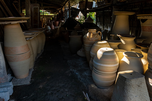 Aratuipe, Bahia, Brazil - May 30, 2015: Internal view of a pottery in Maragogipinho, district of the city of Aratuipe, in Bahia.