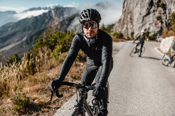 istock Road Cycling Workout: A Fit Athlete in the Mountains 1898255400