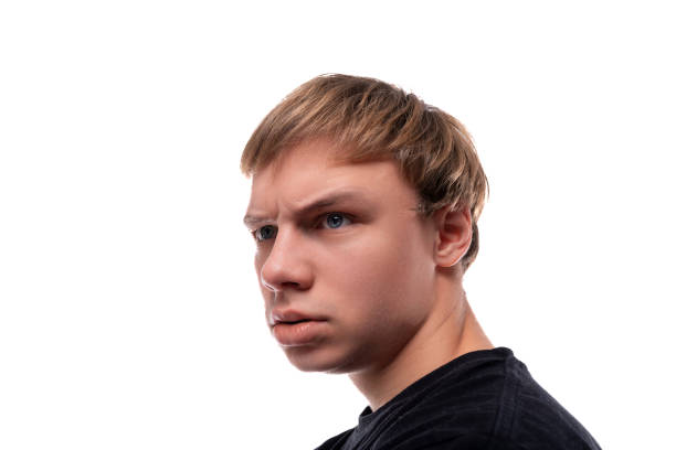 istock Blonde teenager dressed in a basic t-shirt thinks about a problem 1898263037