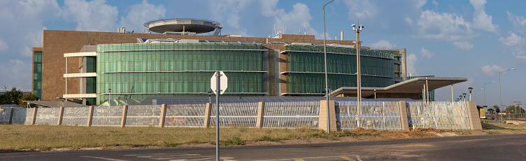 the exterior of the main governmental Central Postal and  communication building in Tripoli, Libya