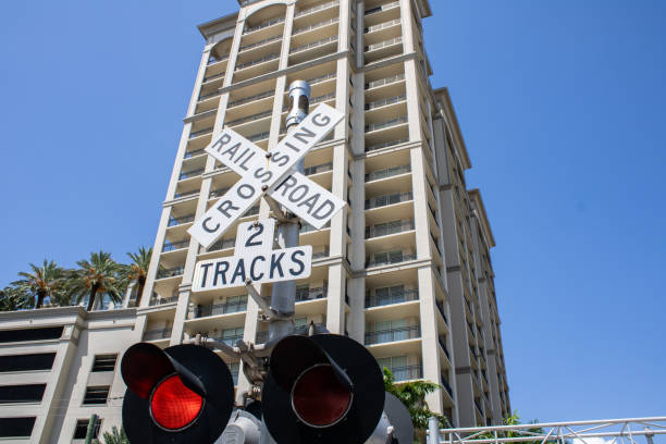 istock Railroad Crossing Signal with Traffic Light 1898582463
