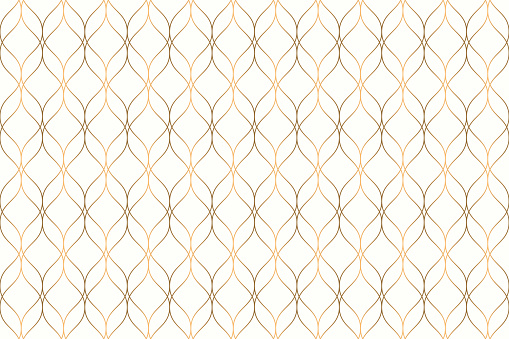 Luxury ornamental seamless pattern in Arabian stye with golden wavy line. Oriental geometric repeat background.