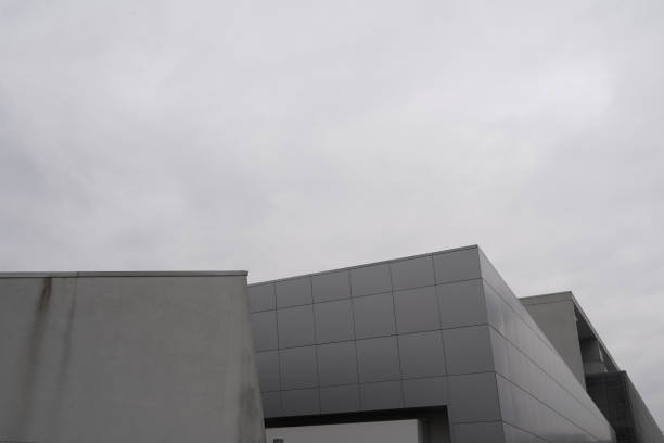 View of a glimpse of skyline in the Milan outskirts