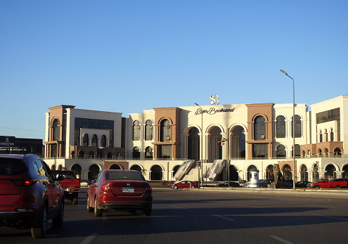 Cairo, Egypt, December 15 2023: Saja Boulevard Mall in New Cairo city, near Rehab city, with an area of approximately 24000 m2, The new Saja mall with a very stylish modern design, selective focus