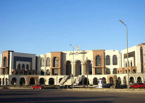 Cairo, Egypt, December 15 2023: Saja Boulevard Mall in New Cairo city, near Rehab city, with an area of approximately 24000 m2, The new Saja mall with a very stylish modern design, selective focus