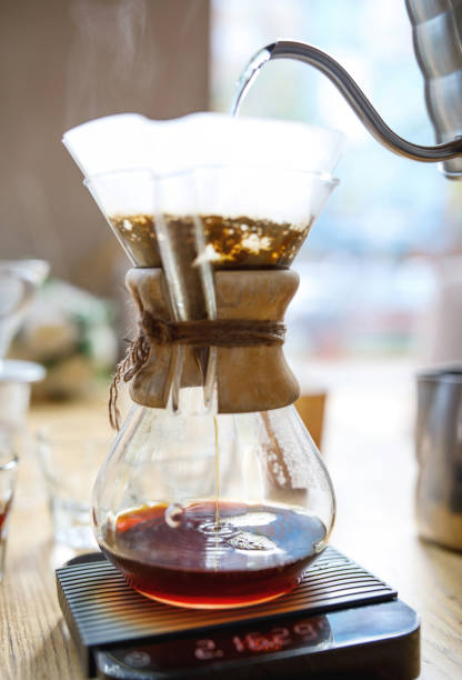 istock Coffee is brewed in a glass brewing vessel. 1899044298